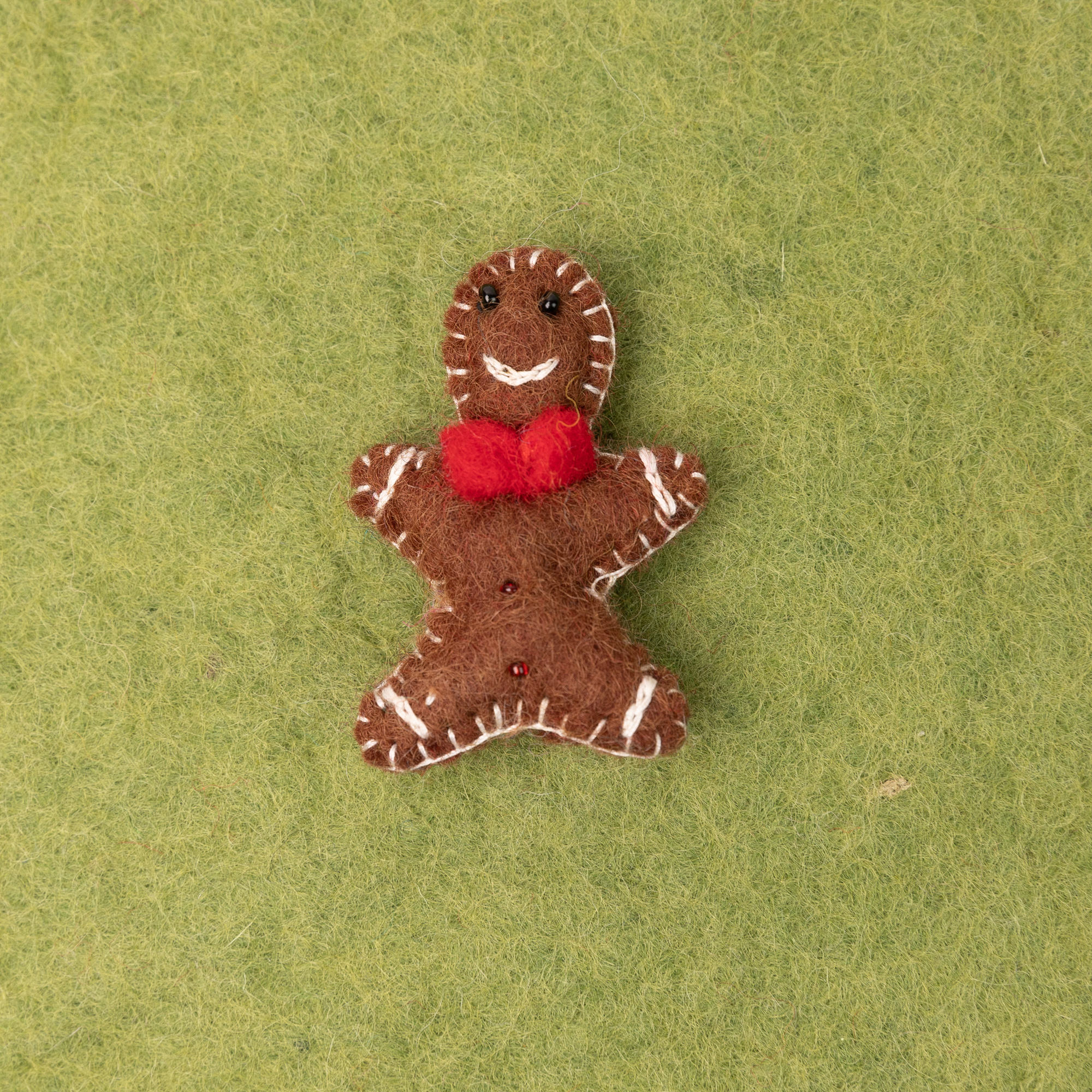 ผ้าขนสัตว์รู้สึกถึงมนุษย์ขนมปังขิงเครื่องประดับแขวนตกแต่งต้นคริสต์มาส