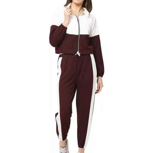 Ensemble de survêtement de jogging coupe ajustée pour femmes avec logo personnalisé Sweat à capuche survêtements personnalisés - Product Image 4