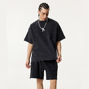 OEM personalizado Streetwear cuello alto camiseta mejor calidad 300 Gsm peso pesado camisa suave peinado algodón bordado Dtg impresión camiseta - Product Image 3