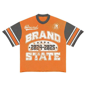 ชุดเสื้อยืดและกางเกงขาสั้นผู้ชาย ELYSIAN INDUSTRIES คอกลม ชุดลำลองฤดูร้อน สีส้ม ชมพู ดำ ผ้าฝ้าย 100% แห้งเร็ว สไตล์ไฮสตรีท - Product Image 5