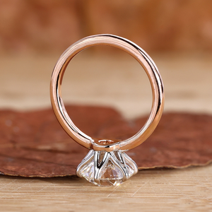 Anillo de Diamante Cultivado en Laboratorio con Corte Europeo Antiguo, Anillo de Compromiso Solitario, Anillo con Certificado IGI, Anillo de Estilo Vintage, Regalos de Aniversario - Product Image 3