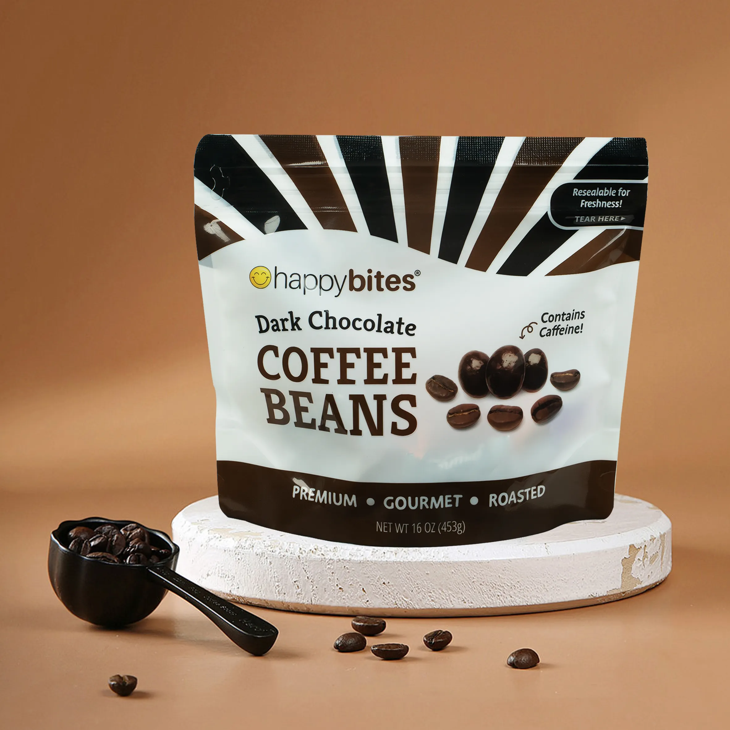 كيس بلاستيكي مطبوع مخصص لتعبئة حبوب القهوة كيس مواد غذائية محكم الغلق لتعبئة الحلوى والوجبات الخفيفة