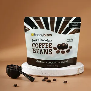 Individuell bedruckter Kaffeebohnen-Verpackungsbeutel Kunststoffverpackung versiegelte Beutel Snack-Lebensmittelverpackungsbeutel für Süßigkeiten