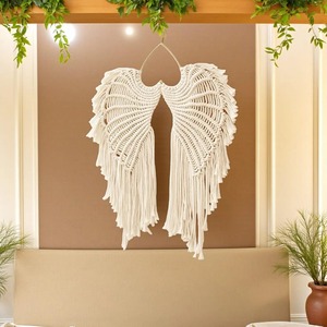 Decoración de Pared de Macramé Estilo Alas para Cafeterías y Restaurantes, Exhibición Artística de Pared y Decoración de Fondo para Fotografía - Product Image 3