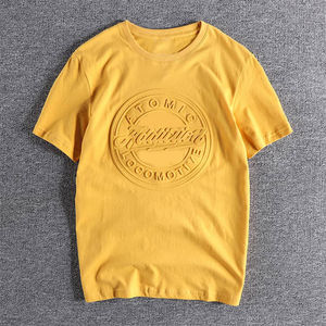 Camiseta de media manga de verano Unisex 100% algodón cuello redondo estampado de gran tamaño técnica de goteo liso teñido suelto parejas transpirables - Product Image 5