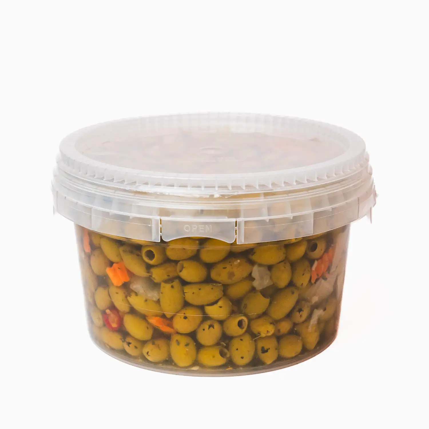 Olive verte naturelle avec légumes cornichons et carotte pour HORECA, prix d'usine 3,5Kg