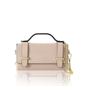 Bolso de mano tipo clutch pequeño con cadena para llevar cruzado - Cuero genuino italiano - Hecho a mano - PS654 - Product Image 1