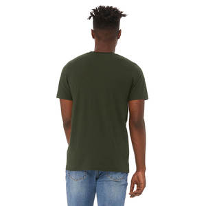 T-shirt olive foncé coupe régulière de haute qualité T-shirt doux et respirant longue durée Hommes femmes Personnalisable avec votre logo t-shirt - Product Image 3