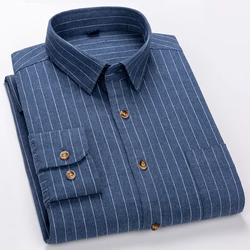 사무실 맞춤형 OEM 캐주얼 도매 100% 면 긴 소매 남자 격자 무늬 체크 셔츠 봄 2023 통기성 셔츠