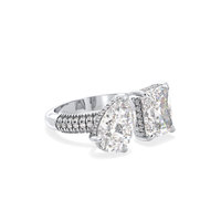 Anillo de Compromiso y Joyería de Boda REYES, Precio al por Mayor, Moissanita de 6.78 Quilates en Plata de Ley 925, Chapado en Oro Blanco de 14k y Rodio