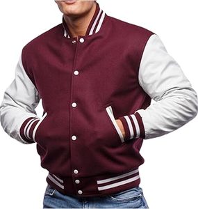 Custom Double Breasted Unisex Varsity <b>Jacket</b> Custom Logo Printed Labels <b>Waterproof</b> Windproof Breathable Design Polyester/Cotton - Product Image 1