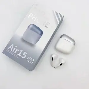 Air15 스포츠 헤드폰 다채로운 디자인 소음 제거 기능 및 충전 케이스가 있는 무선 TWS 이어폰 및 헤드폰