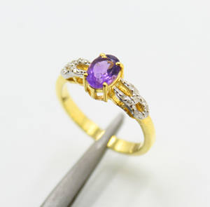 แหวนเงินแท้คุณภาพดีมีสไตล์จากคริสเตียนสำหรับงานแต่งงานแหวนหมั้นอัญมณีอเมทิสต์ธรรมชาติที่ทันสมัยสำหรับ925 - Product Image 2