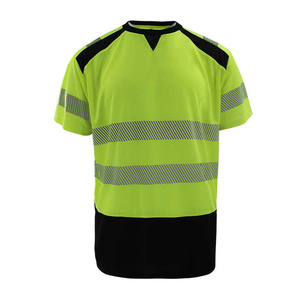 Quick Dry Cotton <b>Hi</b> <b>Vis</b> <b>T</b> <b>Shirts</b> Men Safety Workwear Reflective Work <b>Shirts</b> For Construction Road Outdoor Wear Long Sleeve - Product Image 1