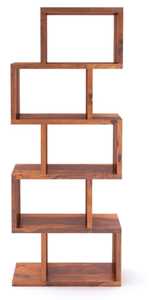 Estantería de madera maciza moderna para granja, diseño único en zigzag, cubículos abiertos, muebles de exhibición de libros para cocina, Hotel, sala de estar - Product Image 2