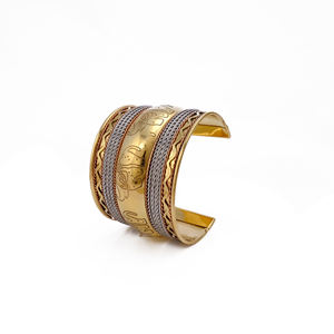 Bracelet de poignet ajustable en laiton plaqué antique, design ange, bracelet ouvert, pour mariage - Product Image 2