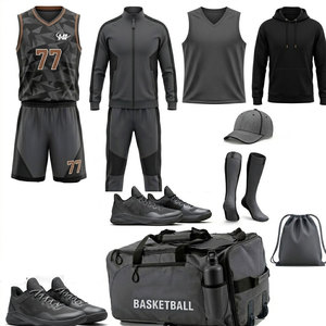 Uniforme de Baloncesto Ligero y Transpirable de Poliéster, Cómodo para Hombres, para Uso Diario en Prácticas - Product Image 1