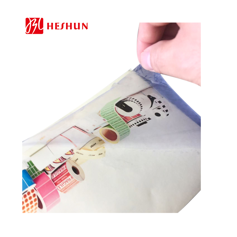 HESHUN Clear PET Inkjet Label Film 105mm X 210mm 580pcs/roll with Black Mark on Liner for MEMJET Primera VPcolor Afinia Printer