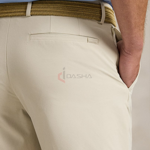 Vente en gros de shorts chino en coton pour homme, shorts d'affaires d'été décontractés à taille moyenne et extensibles, avec logo personnalisé - Product Image 5