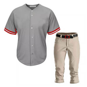 Tenues de sport décontractées de baseball personnalisées 2024, conception professionnelle, usine ODM/OEM, uniformes personnalisés, polyester respirant et séchage rapide - Product Image 1