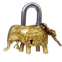 Cadenas en laiton en forme de chameau antique fabriqué à la main Style vintage Serrure de sécurité décorative à collectionner pour la sécurité de jardin de porte de maison