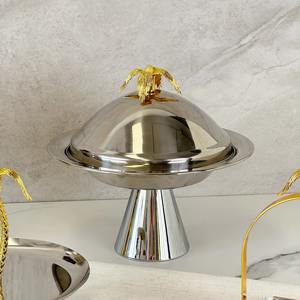 Top Tendance Nouveau Dôme Gâteau Plaque En Acier Inoxydable Dessert Présentoir pour Hôtel Ou Partie Plateau De Service - Product Image 1