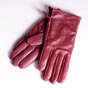 Gants courts d'hiver pour femmes, en cuir véritable 100% peau de mouton, élégants, chauds, doublure épaisse, blanc, rose, colorés, mignons, pour l'extérieur - Product Image 2