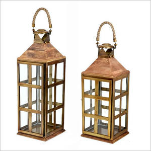 เชิงเทียนทรงสี่เหลี่ยมทำจากไม้ทำด้วยมือเชิงเทียนสีทองสำหรับใส่ในบ้านเชิงเทียนสไตล์โบราณเป็นมิตรกับสิ่งแวดล้อม - Product Image 1