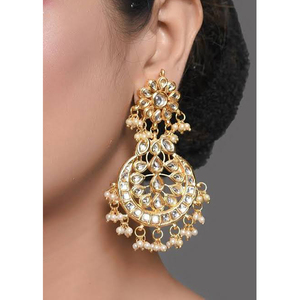 Bijoux de mode de mariage de haute qualité faits à la main, cerceau en cristal scintillant plaqué or, design classique, pour un look festif, vente en gros - Product Image 1