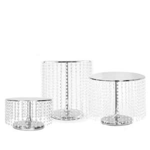Supports à gâteaux uniques en aluminium avec hauteurs réglables et idéaux pour les gâteaux de mariage à plusieurs niveaux ou les présentoirs à desserts en couches - Product Image 6