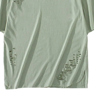 Casual 100% algodón Jersey hombres camiseta desgastada Streetwear de gran tamaño Drop Shoulder 220GSM hombres personalización camiseta buen precio - Product Image 6