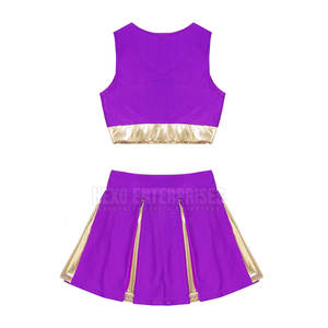 Vente directe d'usine Uniforme de pom-pom girl sans manches Nouveau style de vêtements de sport Uniforme de pom-pom girl - Product Image 4