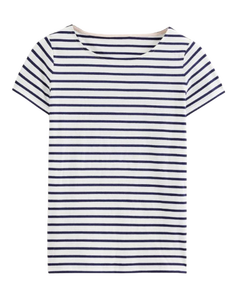 Retro de moda clásico a rayas de manga corta transpirable verano holgado AJUSTE A rayas ropa de mujer Camiseta de cuello redondo de gran tamaño - Product Image 2