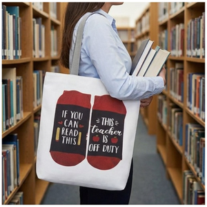 Bolsa de lona con diseño de apreciación del maestro, bolsa de hombro reutilizable para compras, regalo divertido para el aula, uso diario, 27x37cm - Product Image 4