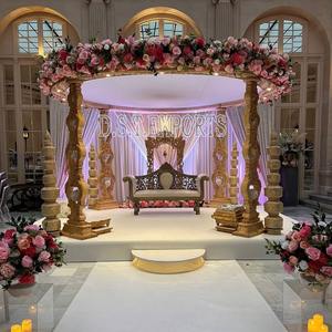 Decoración Tradicional Moderna y Portátil para Bodas, Tema Dhanush Mandap, Decoración Exquisita para Eventos de Boda, Material de Fibra de Vidrio, Personalizable - Product Image 3