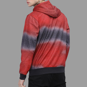 Sudadera con Capucha para Hombre, Diseño de Lujo con Estampado Degradado, Estilo Urbano, Mezcla de Algodón Resistente para un Look Diario a la Moda - Product Image 3