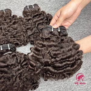 Venta al por mayor Raw birmano rizado Genius trama 100% pelo crudo vietnamita birmano rizado sin procesar de un donante peinados de tendencia - Product Image 1