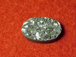 Cabujones Druzy de pirita dorada, piedras preciosas sueltas, 100% piedras sueltas naturales de alta calidad, aspecto impresionante, fabricación de joyas, 42Cts. 25*15 MM - Product Image 3