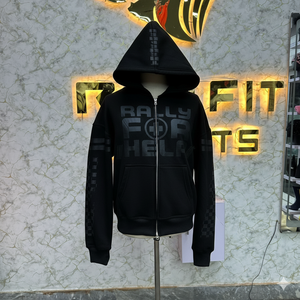 Haute qualité prix raisonnable le plus demandé sweat à capuche à fermeture éclair bleu imprimé fabriqué en usine pas cher prix sweats à capuche hommes sweats à capuche - Product Image 3