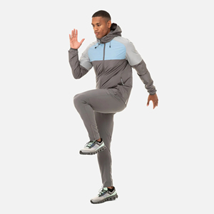 Dernière conception de survêtements coupe-vent en nylon 100% avec fermeture éclair complète personnalisée, coupe-vent de couleurs contrastées pour hommes, tarif de gros OEM - Product Image 2