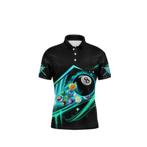 Camisas de Billar para Hombre al por Mayor, 100% Poliéster, Sólidas, Transpirables, Casuales, Reversibles, con Estampado Digital en Tela de Lona - Product Image 5