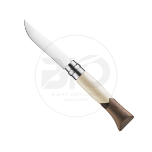 Couteau pliant en acier inoxydable Couteau Opinal Manche en bois de noyer, Couteaux pliants avec étui en cuir - Product Image 1