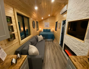 32-feet long Tiny home, 2-foot overhang over the <b>trailer</b> tongue - Product Image 2