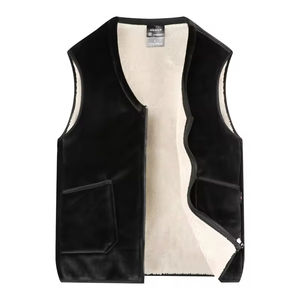 Casual <b>Men's</b> Winter <b>Thermal</b> <b>Vest</b> Double-Sided Fleece Thickened and Warm-keeping Zipper Closure for Autumn Season - Product Image 4