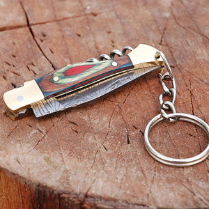 Cuchillo de supervivencia multifunción para acampar con hoja de acero, mango de madera, cuchillo de bolsillo inoxidable para cortar, compatible con OEM - Product Image 3