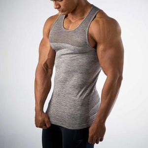 Vente en gros de vrac Débardeurs de gym Gilet d'entraînement respirant sans manches pour homme Vêtements d'été décontractés personnalisés pour le fitness - Product Image 1