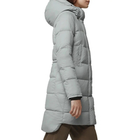 Jaket Puffer Wanita Model Baru 2026, Panjang Sedang, Berbahan Katun, Berkerudung, Jaket Puffer Wanita Musim Dingin Panjang