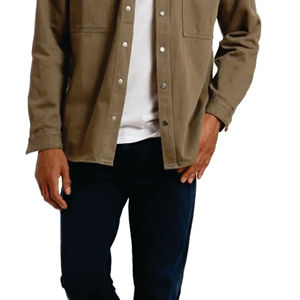 Chemise à manches longues pour hommes en denim de pur coton chemise à carreaux mince à manches longues veste ample décontractée résistante à l'usure pour hommes - Product Image 3