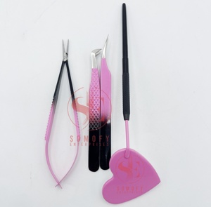 Nouvelle arrivée Extension de miroir personnalisable ton argent Double volume pince à cils ciseaux en acier inoxydable de haute qualité - Product Image 1