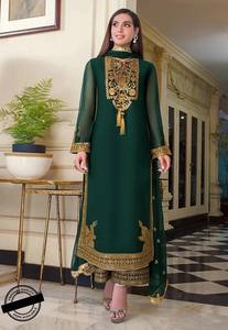 Femmes 2025 nouveauté 3 pièces Style indien et pakistanais vêtements de mariage Georgette mousseline de soie Salwar Kameez pour les fêtes - Product Image 4